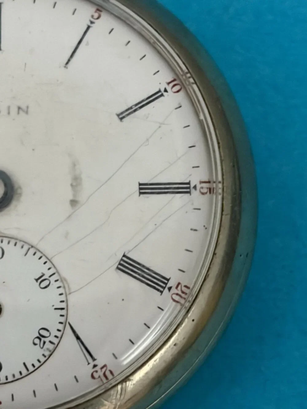 1925 Elgin Pocket Watch Model 7 480 16s 7j Fahy’s case 4 parts / repair